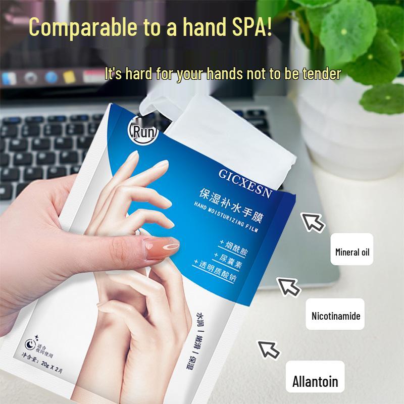 Niacinamide Hand Mask: Tender White, Hydrating, Moisturizing, Nourishing, Exfoliating—Ideal for Smooth, Dry, Cracked Skin In Autumn/Winter