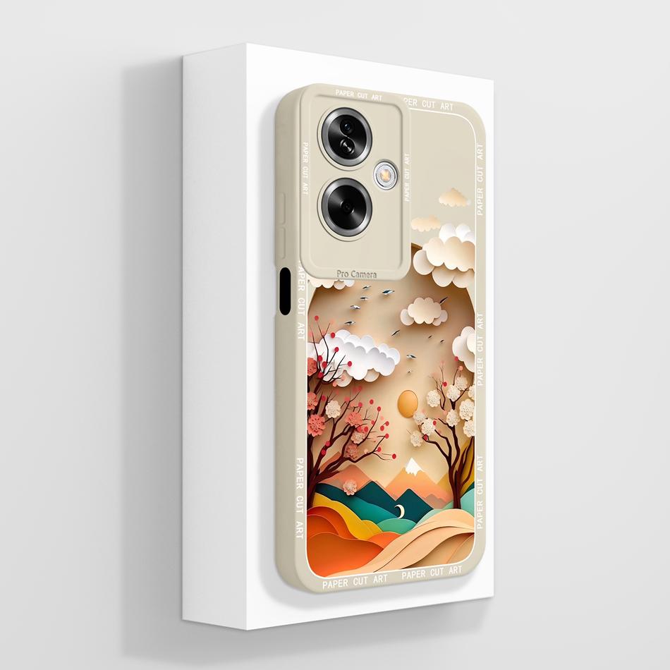 Cute Panda Covers For Oppo A79 5G Case For Oppo A2 5G Full Protection Funda For Oppo A 79 Housing Soft Liquid Silicone Back Capa