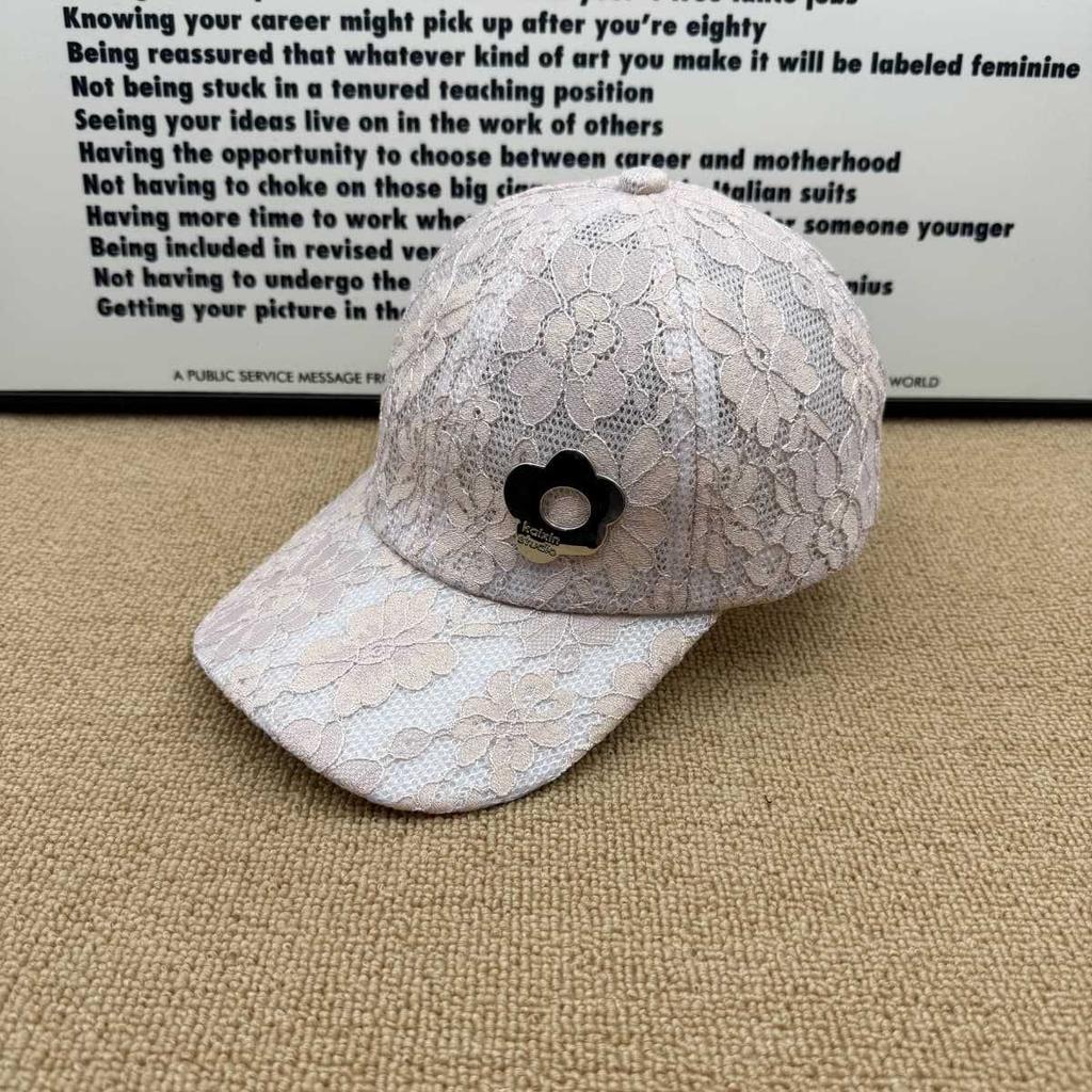 Fairy wind lace flower baseball cap female summer mesh breathable sunshade ins cap