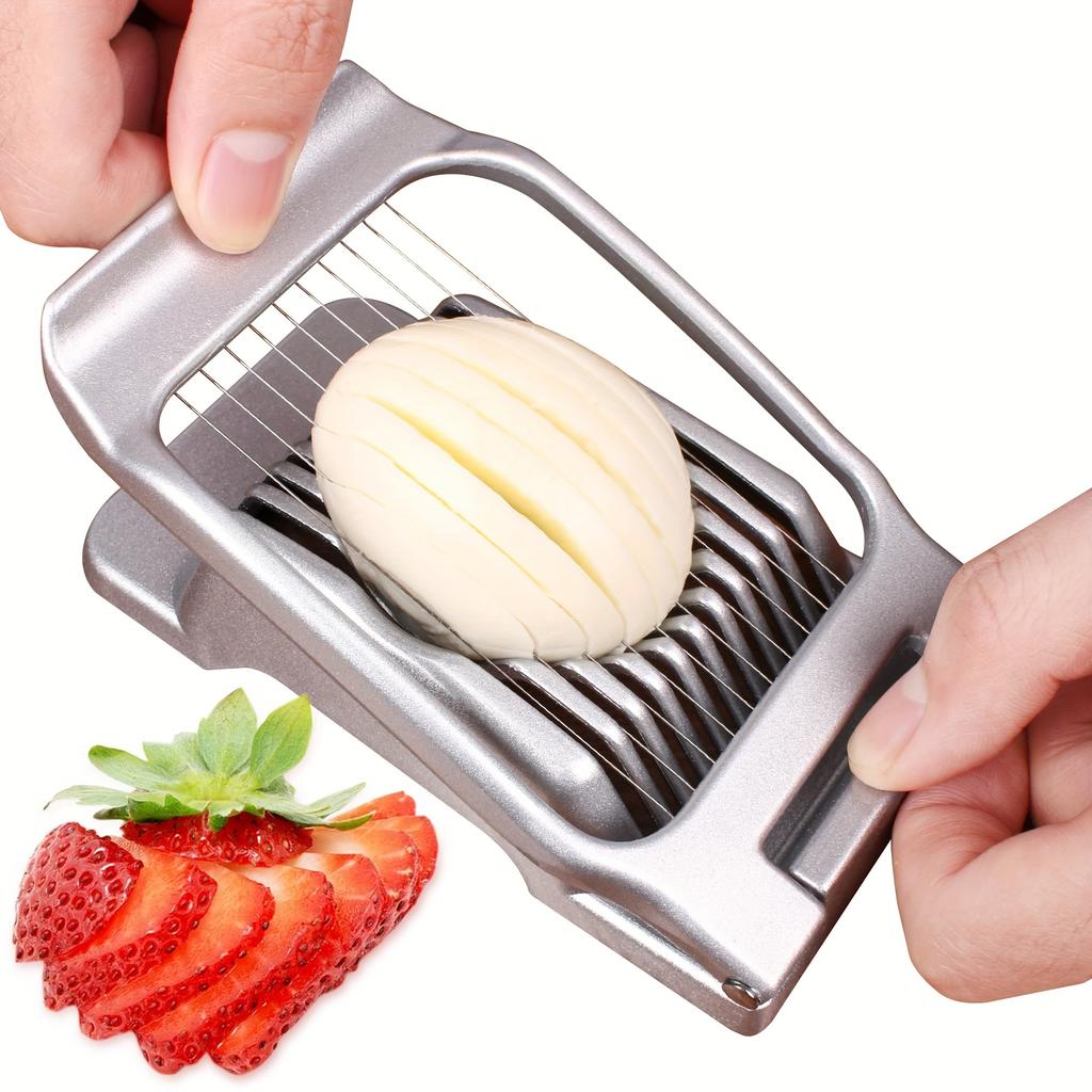 Aluminum Egg Slicer Multi-Functional Kitchen Tool for Hard Boiled Soft Eggs