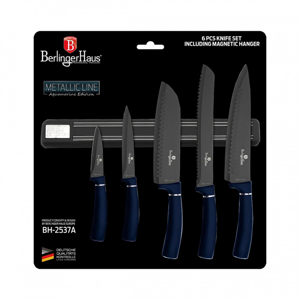 Set Of 5 Kitchen Knives With Blade Berlinger Haus Bh-2537 Aquamarine