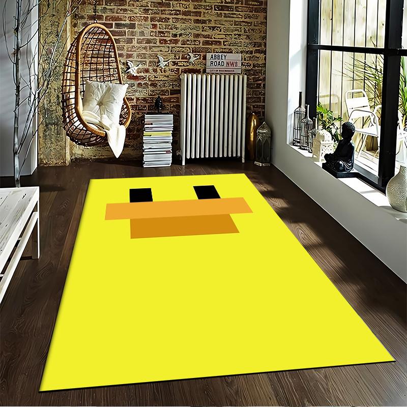 Yellow Duck Pattern carpet Non-slip rug suitable for living room and bedroom sofas