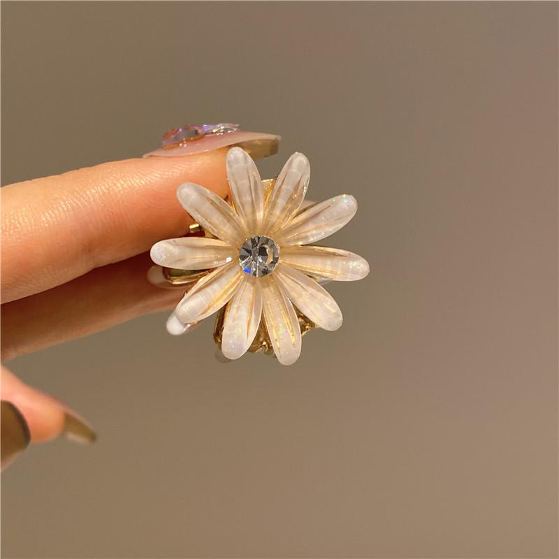 Pearl Rhinaute Small Hair Clip Female Net Celebrity Delicate High Ponytail Clip Korean Advanced Side Broken Hair Clip Headwear