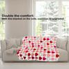 Summer Lightweight Mom Throw Blanket with Hearts 60 x 50 Inch for Sofa,Bed & Air Conditioning Rooms,Cooling Flannel Blanket for