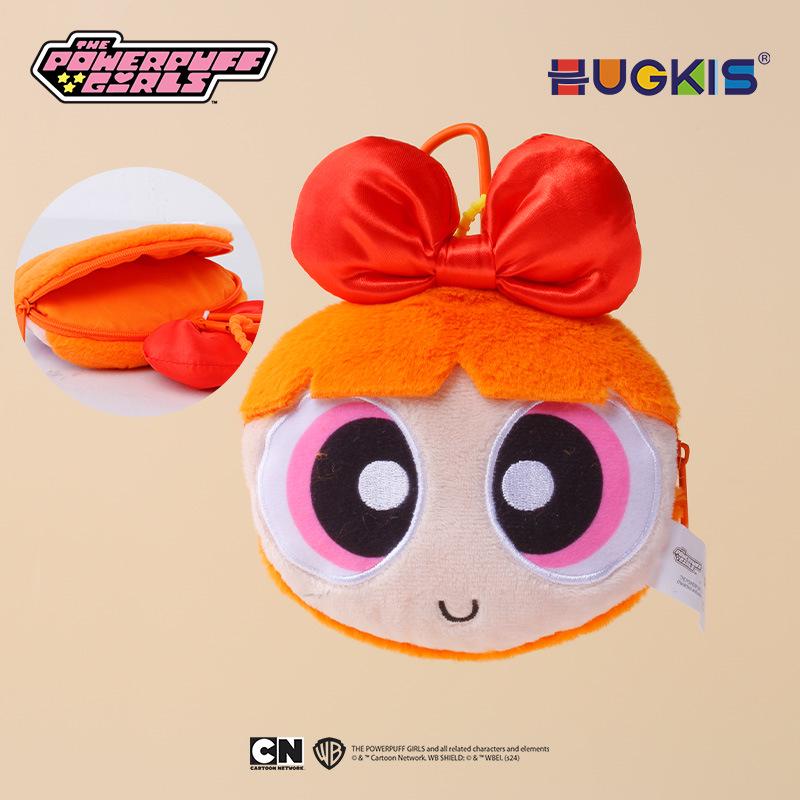 

Powerpuff Girls Plush Cartoon Coin Purse & Earphone Holder - Cute Portable ID Card Storage Birthday Gift 13 cm
