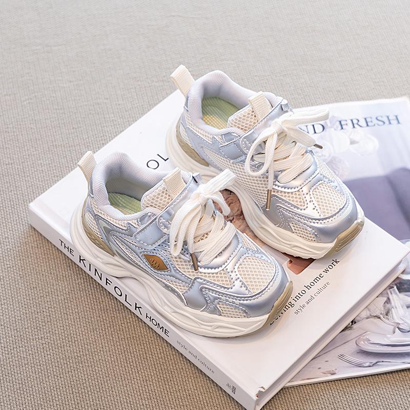 Girls' sneakers Spring and Autumn 2025 new classmates, children's dad shoes, boys' breathable shoes, students' running shoes, men's