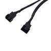 Copper 2 Way Pwm 4Pin/3Pin Computer Fan Sleeved Splitter Extension Cable 27Cm