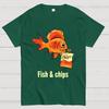 Fish & chips Cotton Summer Casual Cool Loose T-Shirt