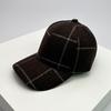 Baseball Cloth Woolen Color Contrast Use Multi Women  Men Her Him For Fresh Winter Autumn Fall Caps Cotton Fashion Casual British Style Check Warm