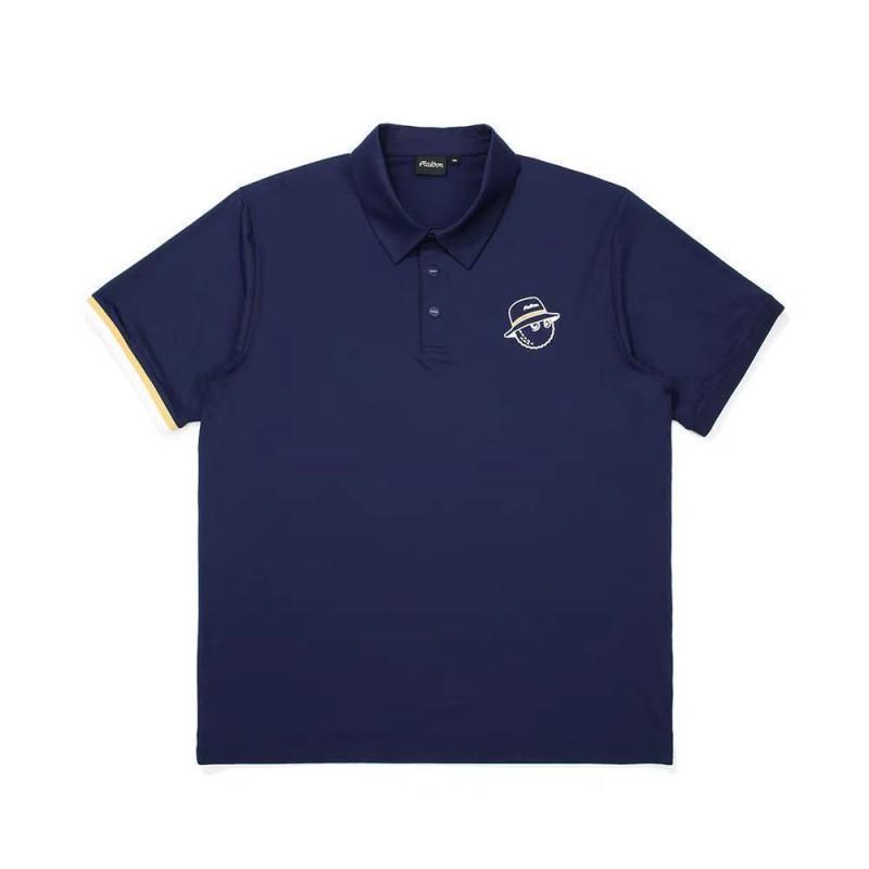 Herren Golf Poloshirt Kurzarm Schnelltrocknend Stretch Atmungsaktiv Weiß Sport T-Shirt M blau