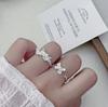 Super Fairy Butterfly Zircon Bead Open Ring Female Niche Design High Sense Personality Temperament Ring
