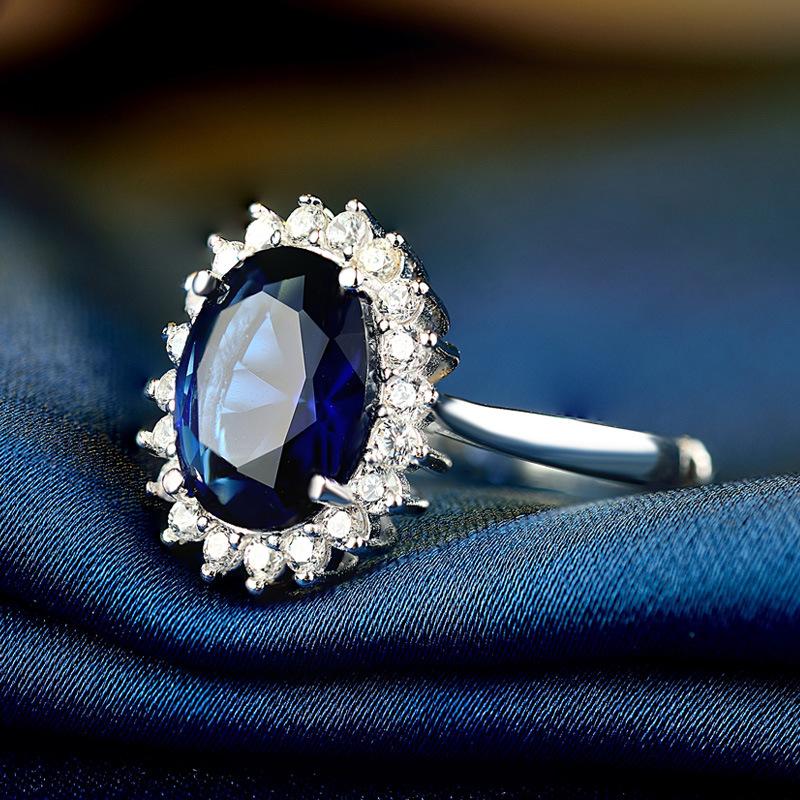 Lindon Klassisk 925 Sterling Sølv Zircon Ring Dame Smykker Bryllup Løfte Party Gift