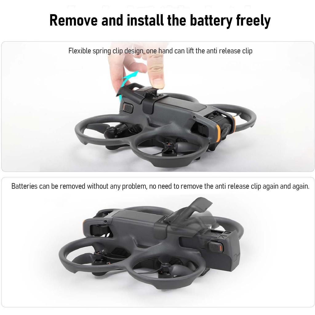 Drone Battery Safety Lock Clip Guard Plastic Anti Release Anti Falling Battery Protector Buckle for Avata 2 Drone Accessories
