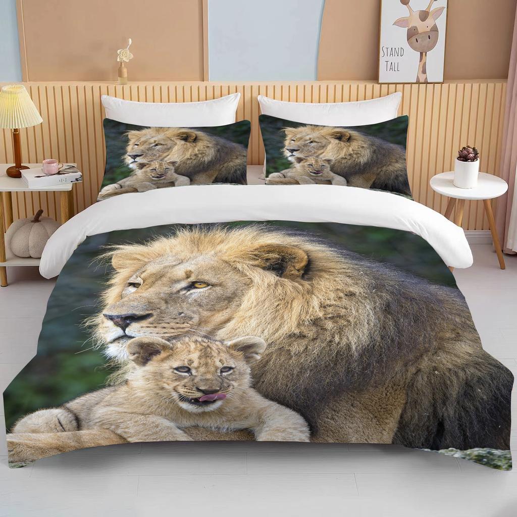 10 Sizes Cute Lion Bedding Set Duvet Cover Set 3d Bedding Digital Printing Bed Linen Queen Size Boy Bedding Set Fashion Design