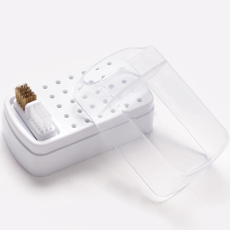 30 Holes Nail Art Drill Storage Box Grinding Polish Head Bit Holder Display Nail Drill Bits Organizer Nail Stand Manicure