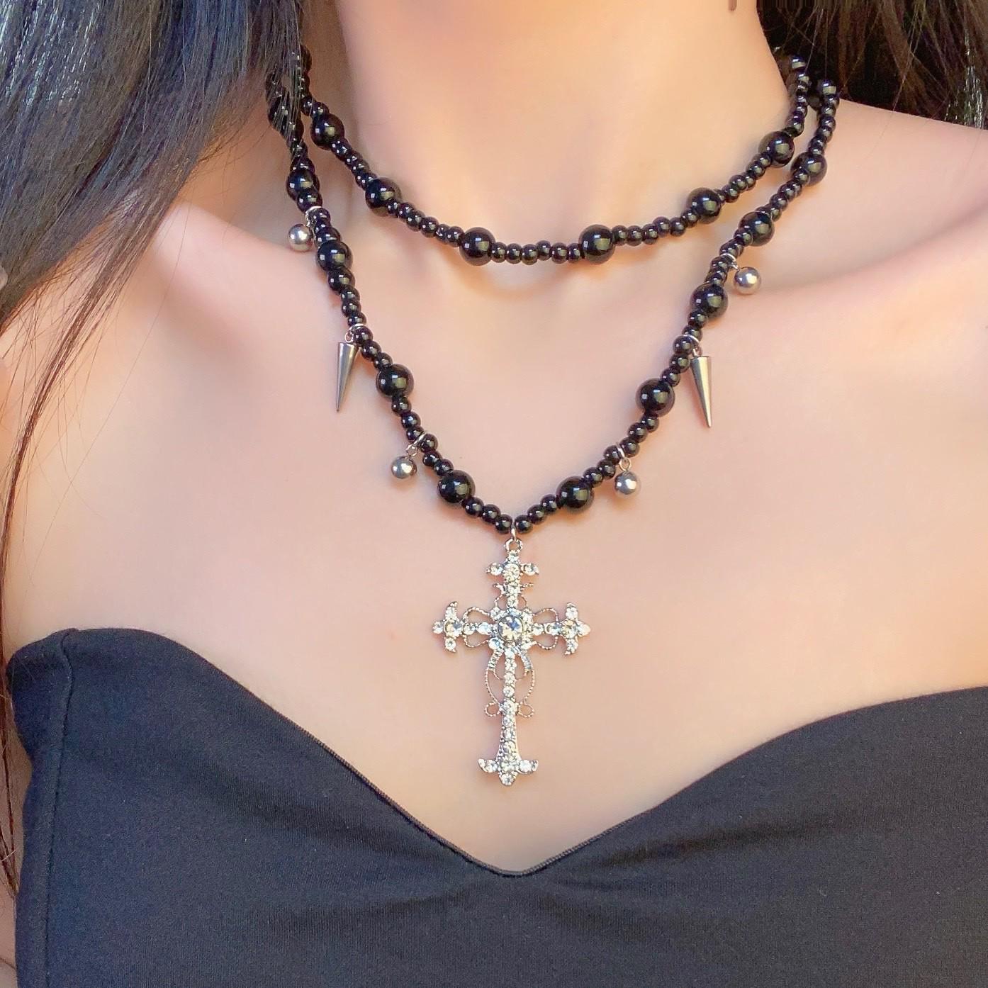 

Панк Стиль Хип-Хоп Ожерелье-Чокер для Мужчин - Высококлассная Цепочка на Ключицу, Ювелирные Изделия Y2K Субкультуры, Сладкий и Крутой Воротник