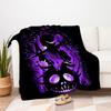 Nightmare Before Christmas Jack Skellington T-Shirt Halloween Purple ShirtBlanket Flannel Throw Blanket for Sofa, Bed, Travel, Camping, Office
