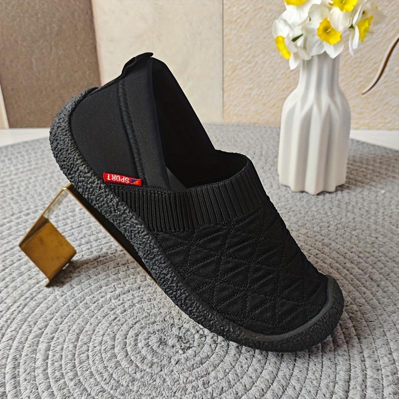 Women's Elegant Slip-On Shoes - Breathable Mesh & Soft Rubber Sole, All-Season Comfort, Beige Casual Shoes with Round Toe for Casual Attire