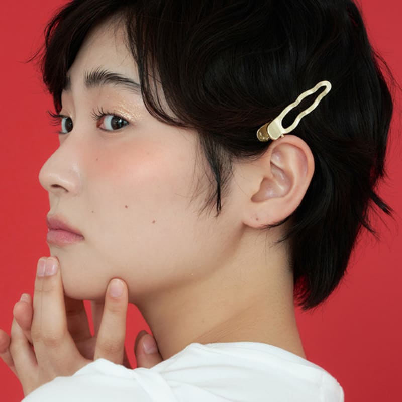 Geegee [2SET] Metal Wave Hair Pin - 2color