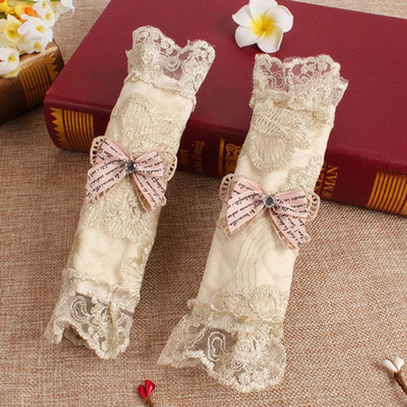 

Высококачественное кружево в европейском стиле, ручка холодильника, плотная ткань Norway Love Beige Short