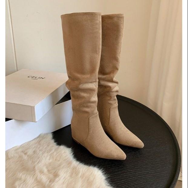 Maillard Stiefel Damen Neue Skinny Braune Kleine Mann Innere Höhe Über Kniehohe Stulpenstiefel