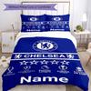 3-częściowy spersonalizowany zestaw pościeli Chelsea Football Club Poszewka na kołdrę z zapięciem Zawiera 1 poszewkę na kołdrę 2 poszewki na poduszki Miękki i wygodny na wszystkie pory roku