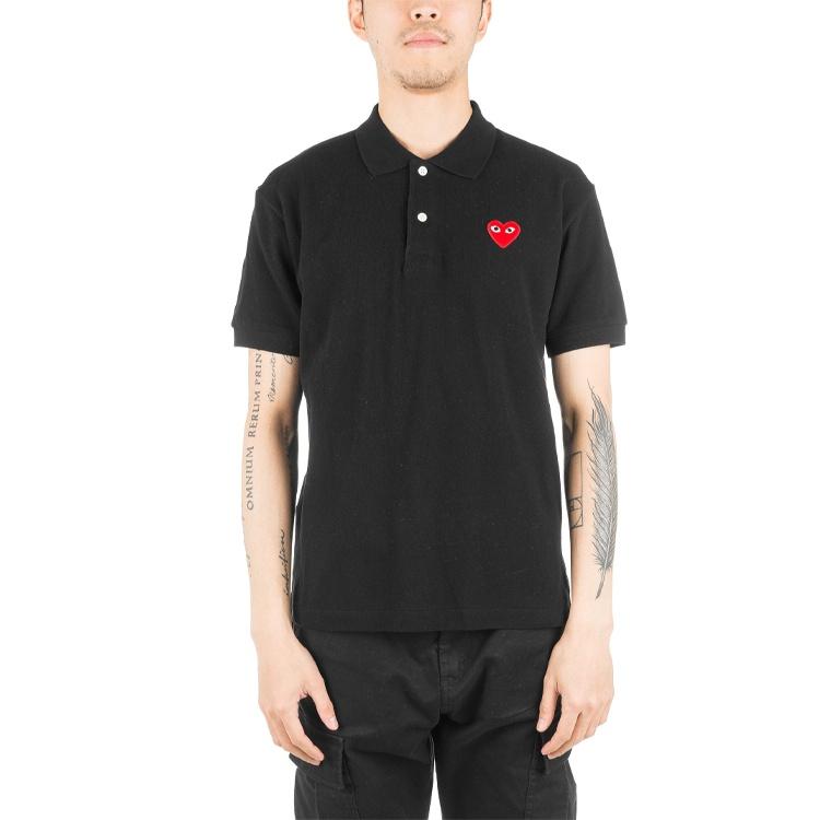 Comme des Garçons PLAY COMME des GARCONS PLAY Polo Red Emblem 'Black' Men's AZ-T006-051-1
