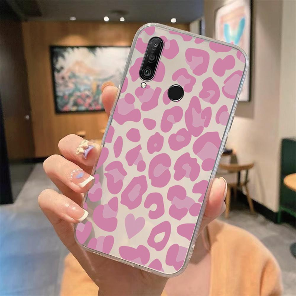 Phone Case For Huawei P30 P20 Lite Y6 Y7 P Smart 2019 Mate20 Lite Colorful Leopard Transparent Clear Marble Print Dinosaur Cover