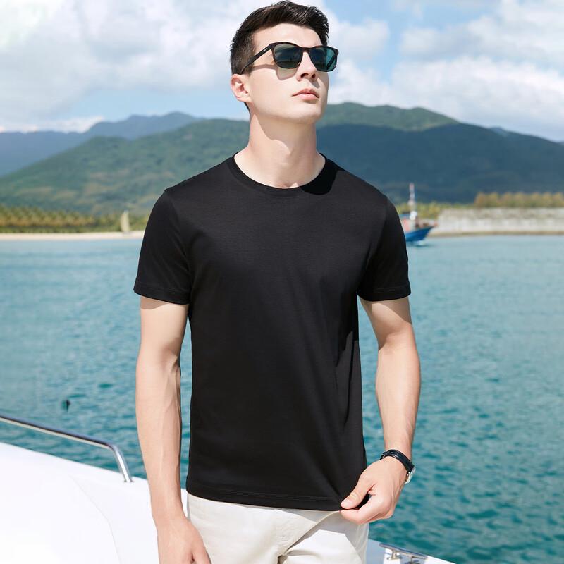 Antonio Men s Liquid Ammonia Cotton Round Neck T-Shirt M