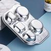 LIJIA KITCHENWARE Kids 304 Stainless Steel Four-Compartment Meal Tray