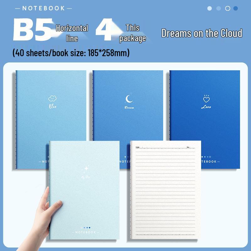 Gradient Soft Cover Notebook - Large Size, Thick, for Middle & High School Students