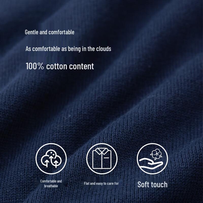 NÁS. POLO ASSN. Pánský úpletový svetr s kulatým výstřihem z čisté bavlny