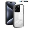 KEYSION Transparent Phone Case for VIVO Y35 Y22 Y22S Soft TPU+PC Anti-slip HD Clear Shockproof Phone Back Cover for VIVO Y22 Y35