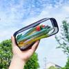 4 PCS Clear PVC Pencil Case School Exam Make Up Bag Travel Zip Pouch Zippered Clear Bag