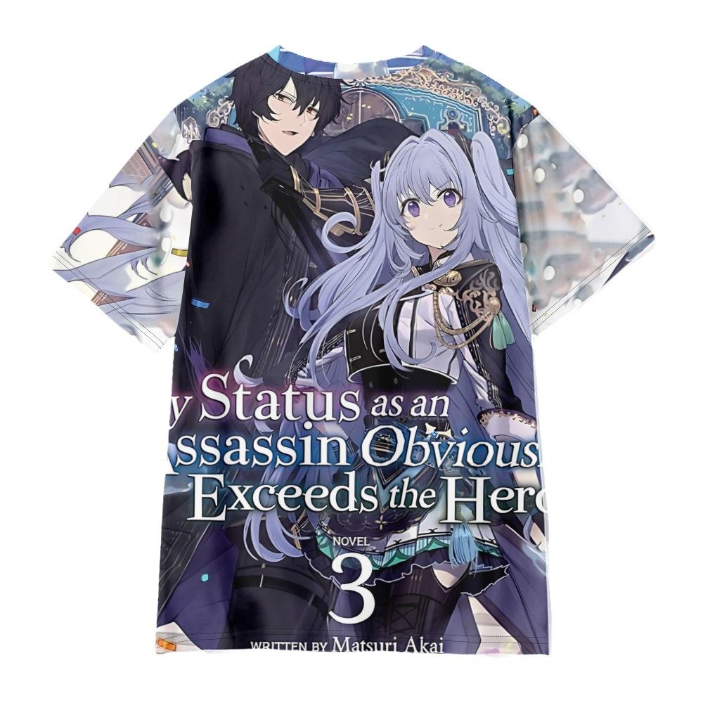 Mein Status als Assassine übertrifft offensichtlich den des Helden Gedrucktes T-Shirt Herren Damen Lässig Rundhals Kurzarm Kind Lustig Trendig Unisex T-Shirts Tops