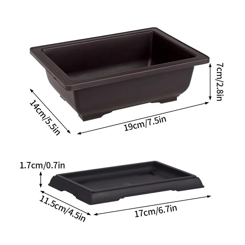 Plastic Bonsai Flowerpot Pots For Plants Planting Trays Breathable Home Garden Decor Outdoor Bonsai Pot Gardening Supplies