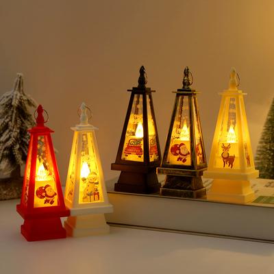 Christmas Decorations Children's Portable Tower Wind Lights Santa Claus Snowman Dress Up Props