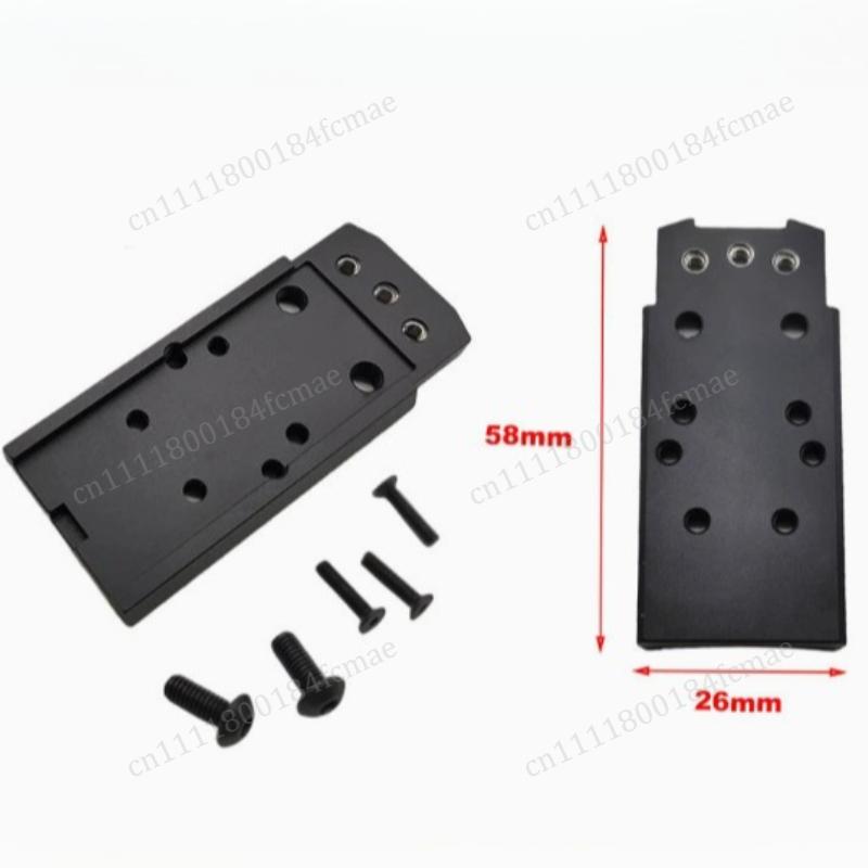 2026 Tactical CNC Metal P320 M17 M18 Rear Sight Mount Plate Base Fit For S g Rm S o Universal Red Dot Sight Accessories2