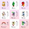 50 Mixed and Matched Web Pictures Stickers Shrimp Skin New Product Cartoon Cute Student Children Reward Stickers