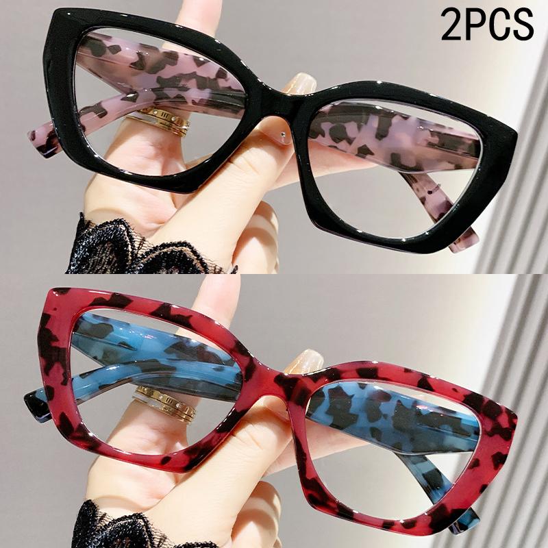 2/4PCS Presbyopia glasses der European and American retro leopard print bag - fashionable and stylish.6075