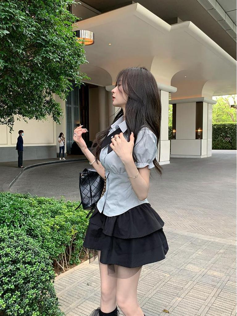 Petite Academy Style 3-Piece Set: Short Skirt, Midi Skirt, Summer Dress, JK Uniform Shirt