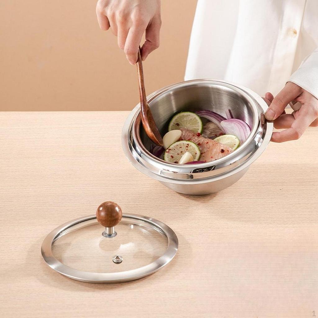 1L Stainless Steel Mixing Bowl for Cooking And Serving