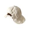 Women's Summer Ponytail Sun Hat - Korean Style Duckbill Cap with Face Covering, Thin Cotton for Versatile Sun Protection.