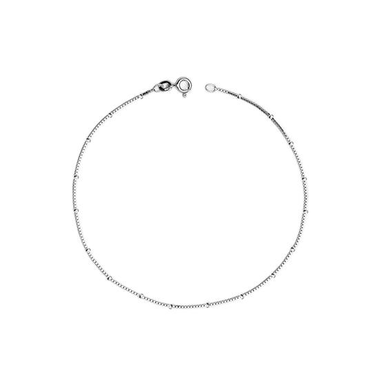 LeCalla S925 Sterling Silver Jewelry Venetian Chain Anklets for Women Teen, Basic Chain Link Anklets Beach Anklets, Summer Jewelry, 10 Inch Anklet
