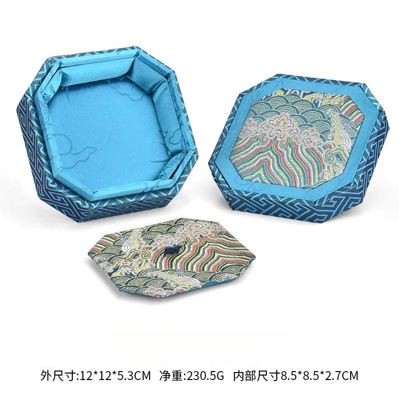 Chinese Style Jewelry Box with Lid Bracelet Bracelet Pendant Storage of Song Brocade Jade Gold Agate Cultural and Decorative Box