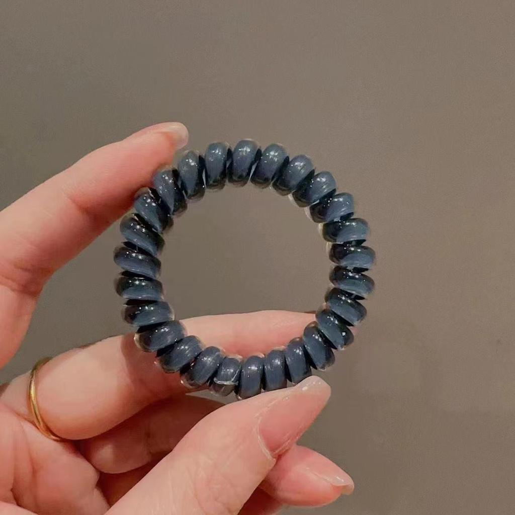 Korean Fashion Jelly Color Telephone Cord Hair Tie for Ponytails and Buns