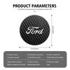 For Ford Car Logo Carbon Fiber Water Cup Pad Bottle Holders Anti Slip Mat Accessories Focus mk2 mk3 mk4 Fiesta Ranger Mondeo