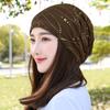 Moon Hat Cotton Breathable Light Turban Cap Air Conditioning Cap Hat Female Spring and Fall Thin Section Lined Head Wrapping Cap
