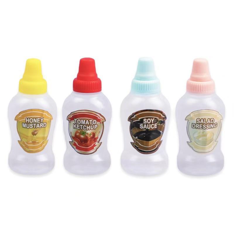 Portable Mini Squeeze Bottle for Tomato Salad Dressing and Honey Dispenser