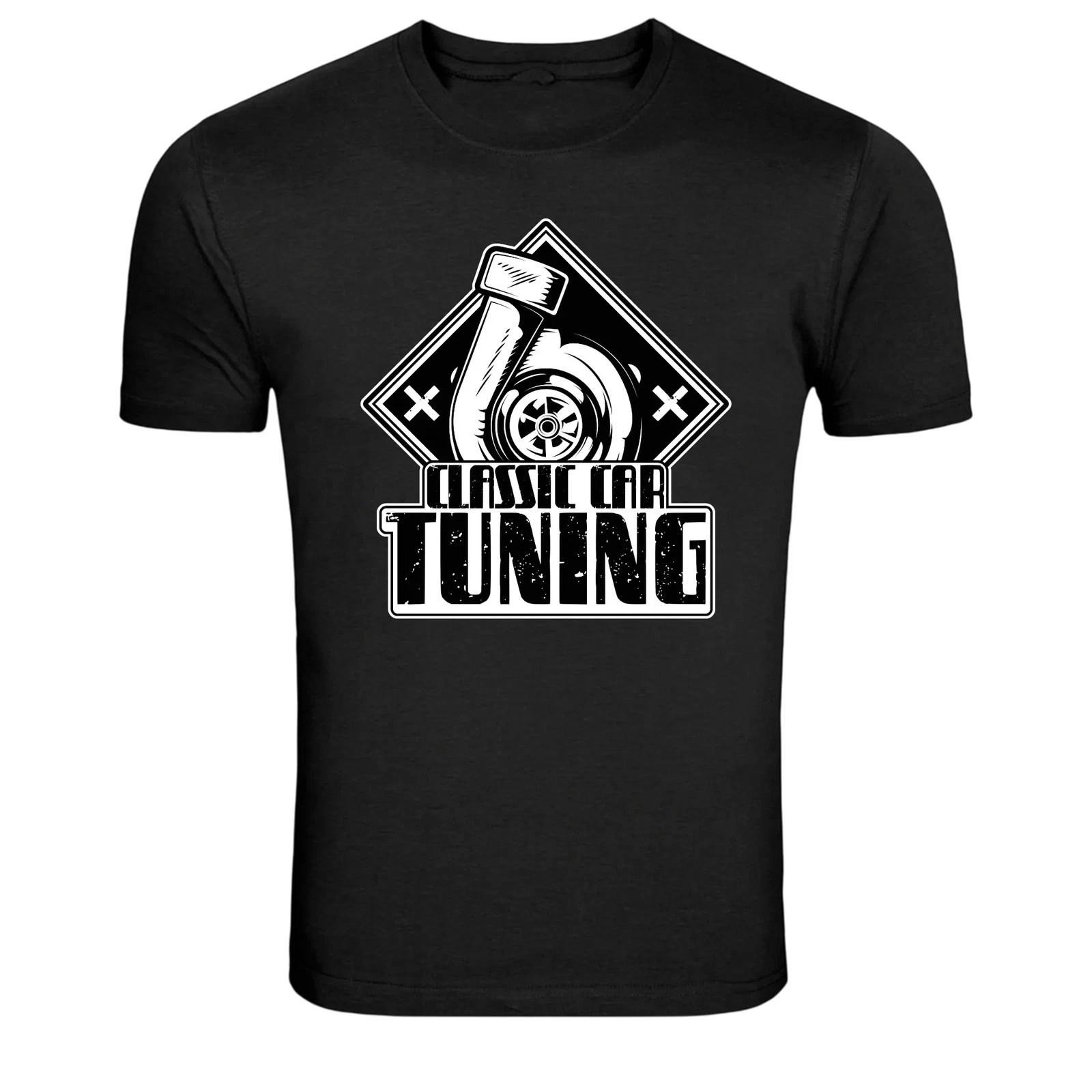 Classic Car Tuning Turbo Garage Graphic T-Shirt L